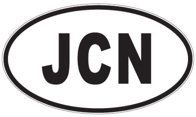 JCN - 3 Letter Initials Oval Magnet