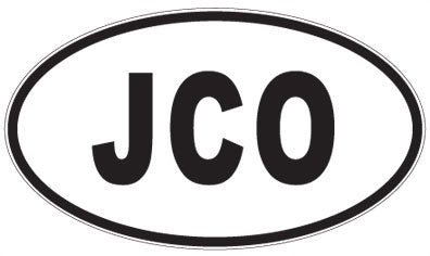 JCO - 3 Letter Initials Oval Sticker