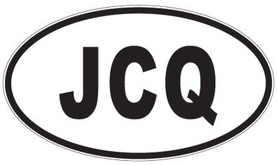 JCQ - 3 Letter Initials Oval Magnet