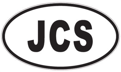 JCS - 3 Letter Initials Oval Magnet