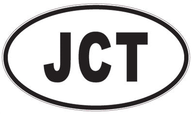 JCT - 3 Letter Initials Oval Sticker