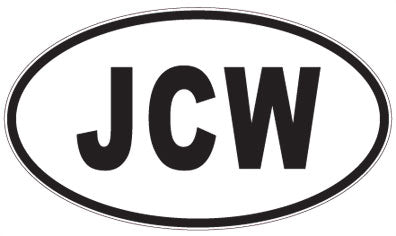 JCW - 3 Letter Initials Oval Magnet