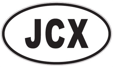JCX - 3 Letter Initials Oval Magnet