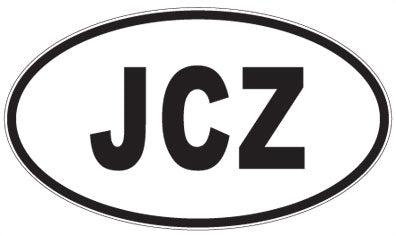 JCZ - 3 Letter Initials Oval Magnet