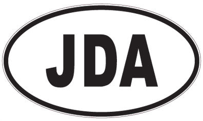 JDA - 3 Letter Initials Oval Magnet