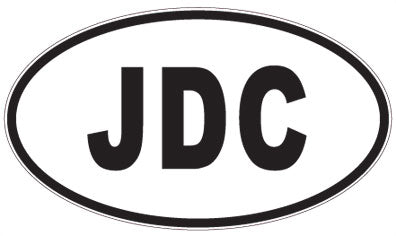 JDC - 3 Letter Initials Oval Magnet
