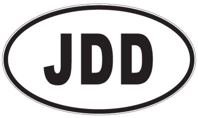 JDD - 3 Letter Initials Oval Magnet