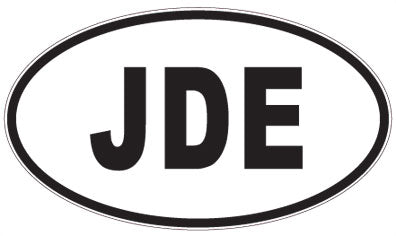 JDE - 3 Letter Initials Oval Magnet