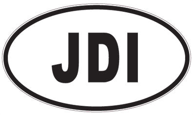 JDI - 3 Letter Initials Oval Magnet
