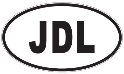 JDL - 3 Letter Initials Oval Magnet