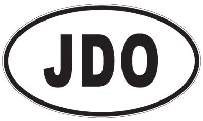 JDO - 3 Letter Initials Oval Magnet