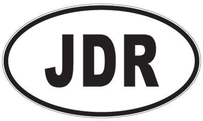 JDR - 3 Letter Initials Oval Magnet