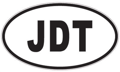 JDT - 3 Letter Initials Oval Magnet