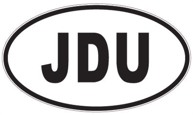 JDU - 3 Letter Initials Oval Sticker