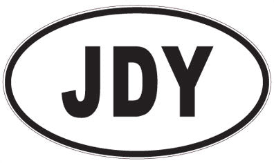 JDY - 3 Letter Initials Oval Sticker