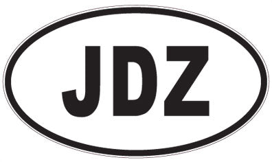 JDZ - 3 Letter Initials Oval Magnet