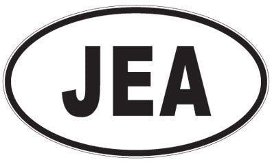 JEA - 3 Letter Initials Oval Magnet