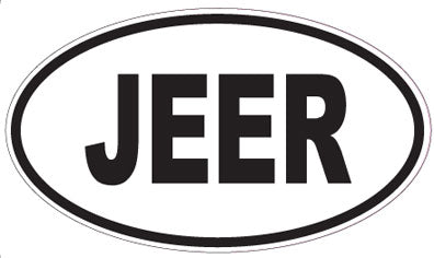 JEER - Oval Sticker