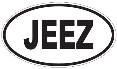 JEEZ - Oval Sticker