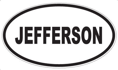 JEFFERSON - Oval Magnet