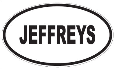 JEFFREYS - Oval Magnet