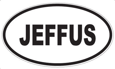 JEFFUS - Oval Magnet