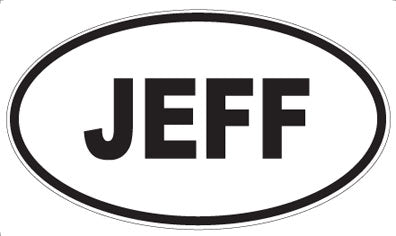 JEFF - Oval Magnet