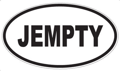 JEMPTY - Oval Magnet