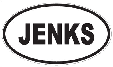 JENKS - Oval Magnet