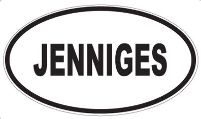 JENNIGES - Oval Magnet