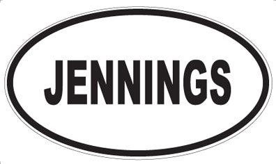 JENNINGS - Oval Magnet