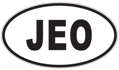 JEO - 3 Letter Initials Oval Magnet
