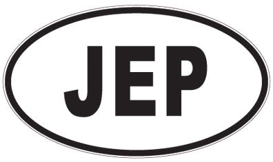 JEP - 3 Letter Initials Oval Sticker