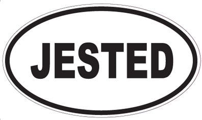 JESTED - Oval Sticker