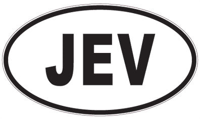 JEV - 3 Letter Initials Oval Magnet