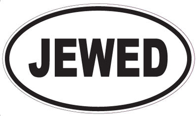 JEWED - Oval Magnet