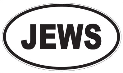 JEWS - Oval Magnet