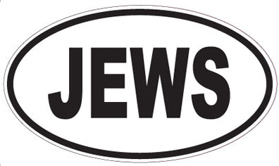 JEWS - Oval Sticker