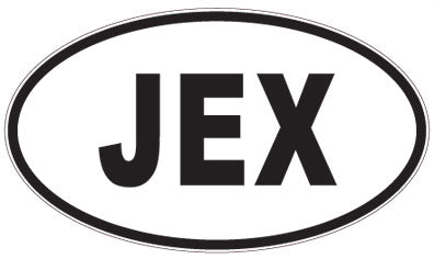 JEX - 3 Letter Initials Oval Magnet