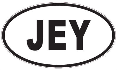 JEY - 3 Letter Initials Oval Magnet