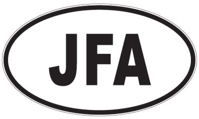 JFA - 3 Letter Initials Oval Magnet