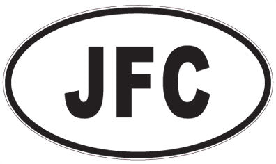 JFC - 3 Letter Initials Oval Sticker