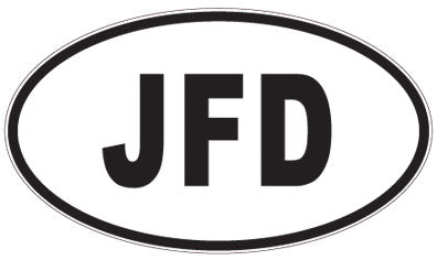 JFD - 3 Letter Initials Oval Magnet