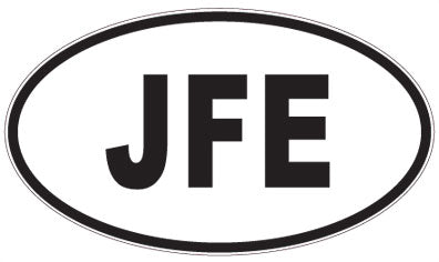 JFE - 3 Letter Initials Oval Magnet