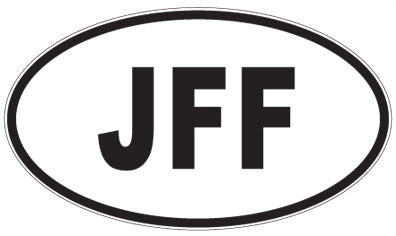 JFF - 3 Letter Initials Oval Sticker