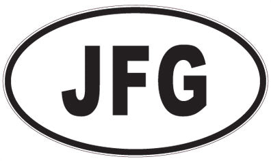 JFG - 3 Letter Initials Oval Magnet