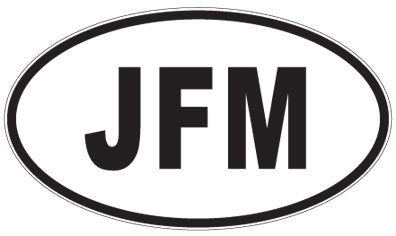JFM - 3 Letter Initials Oval Magnet