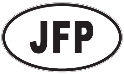 JFP - 3 Letter Initials Oval Sticker