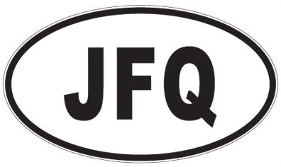 JFQ - 3 Letter Initials Oval Magnet