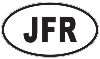 JFR - 3 Letter Initials Oval Sticker